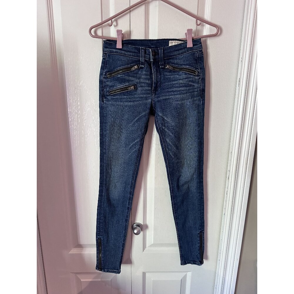 EUC Rag & Bone triple zip skinny jeans